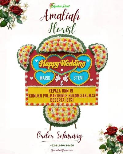 Karangan Papan Bunga Pernikahan di Sigeblog
